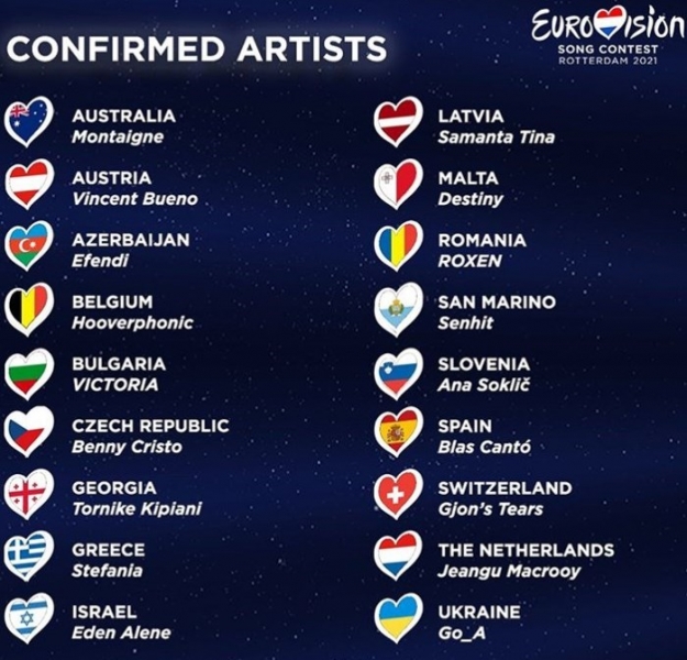 Евровидение 2021: список участников нового конкурса
                                                                                