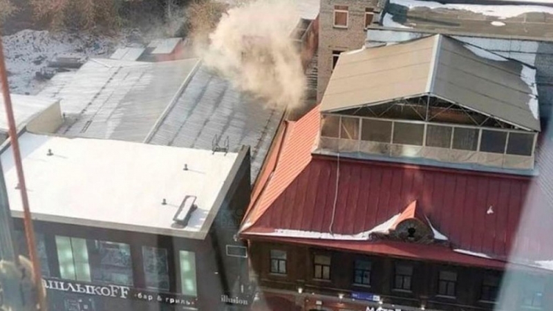 В шашлычной в центре Челябинска произошёл пожар